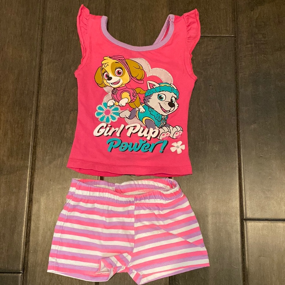 💜3/$15 Nickelodeon Girl Pup Power Shirt and Shorts